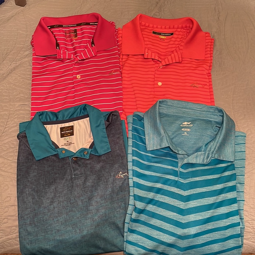Lot of 4 men’s Greg Norman polos